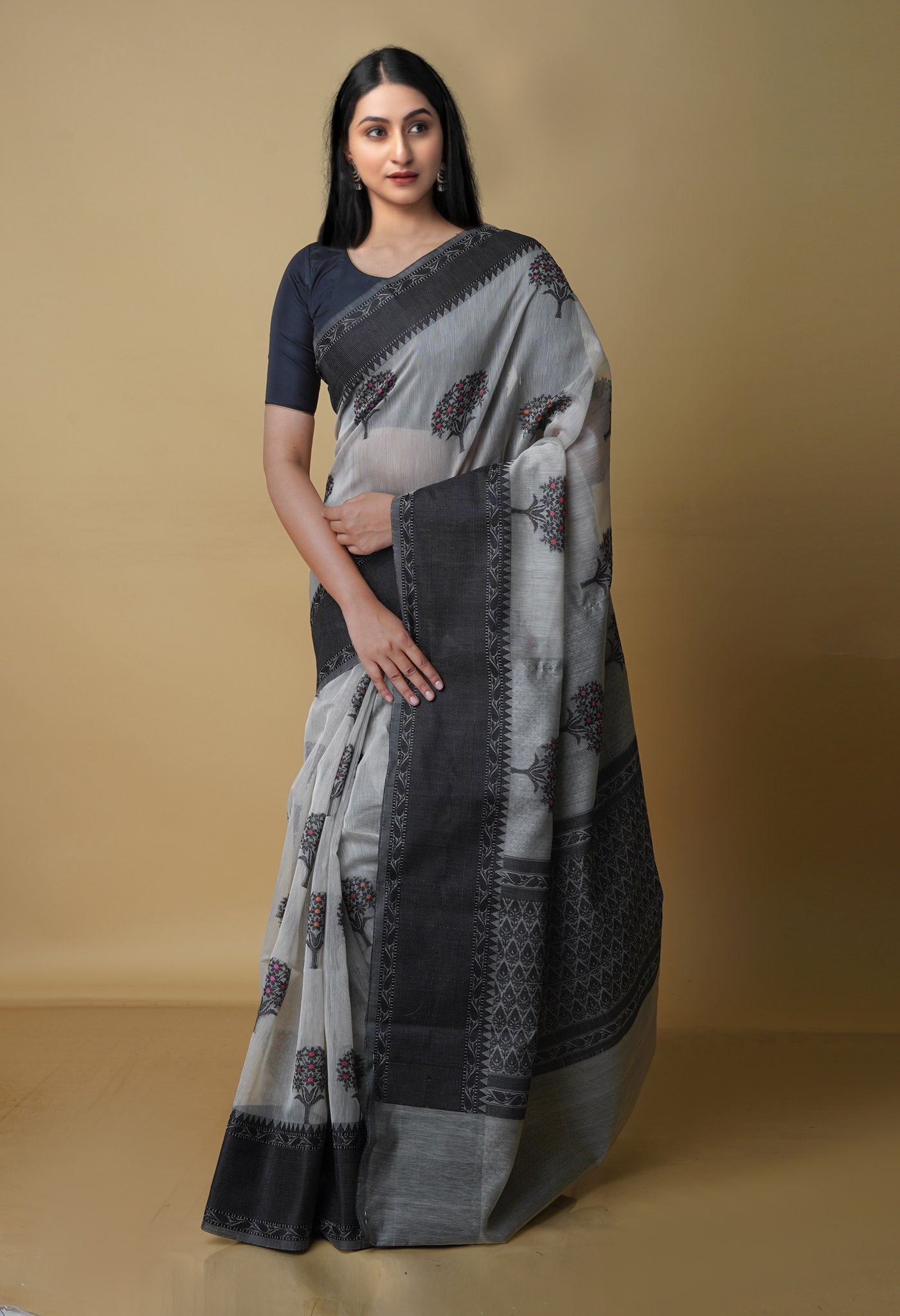 Pale Grey  fancy Banarasi Silk Saree-UNM70303