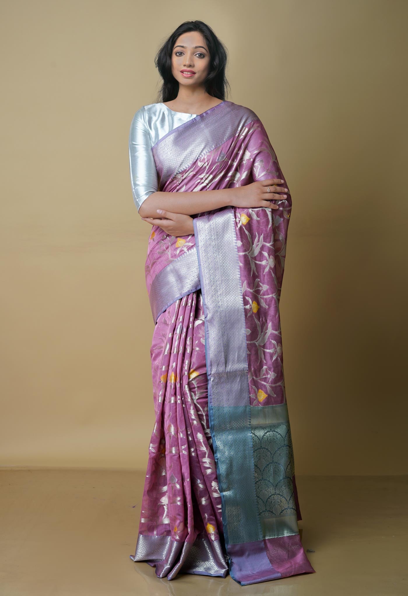 Light Purple  Fancy Banarasi Silk Saree-UNM70312