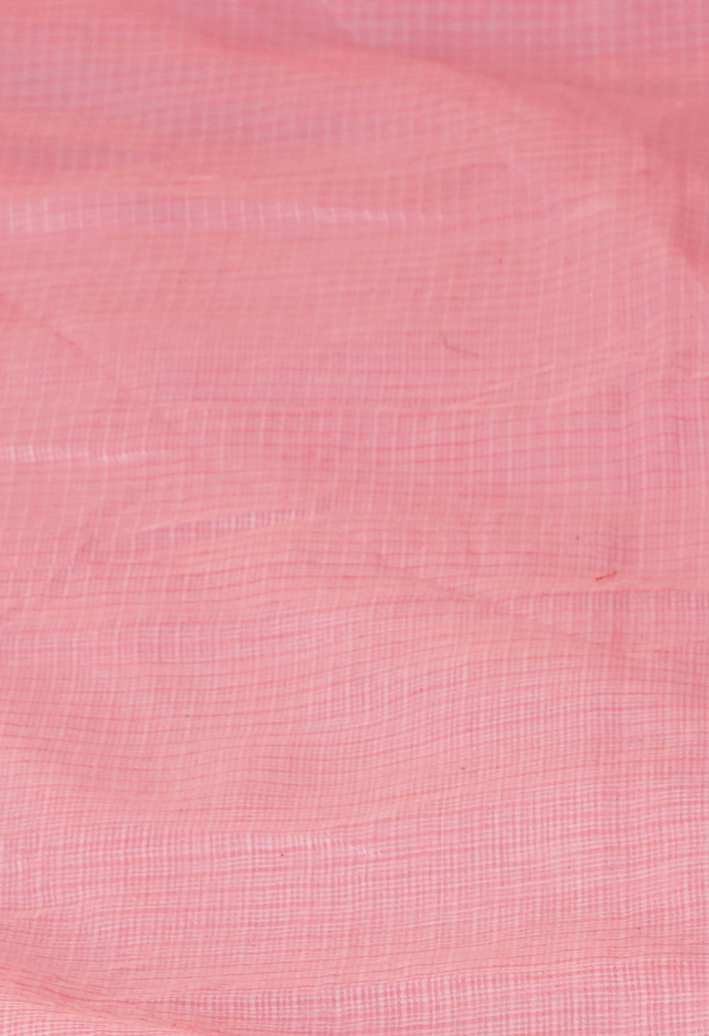 Peach Pink Pure Plain Kota Cotton Saree