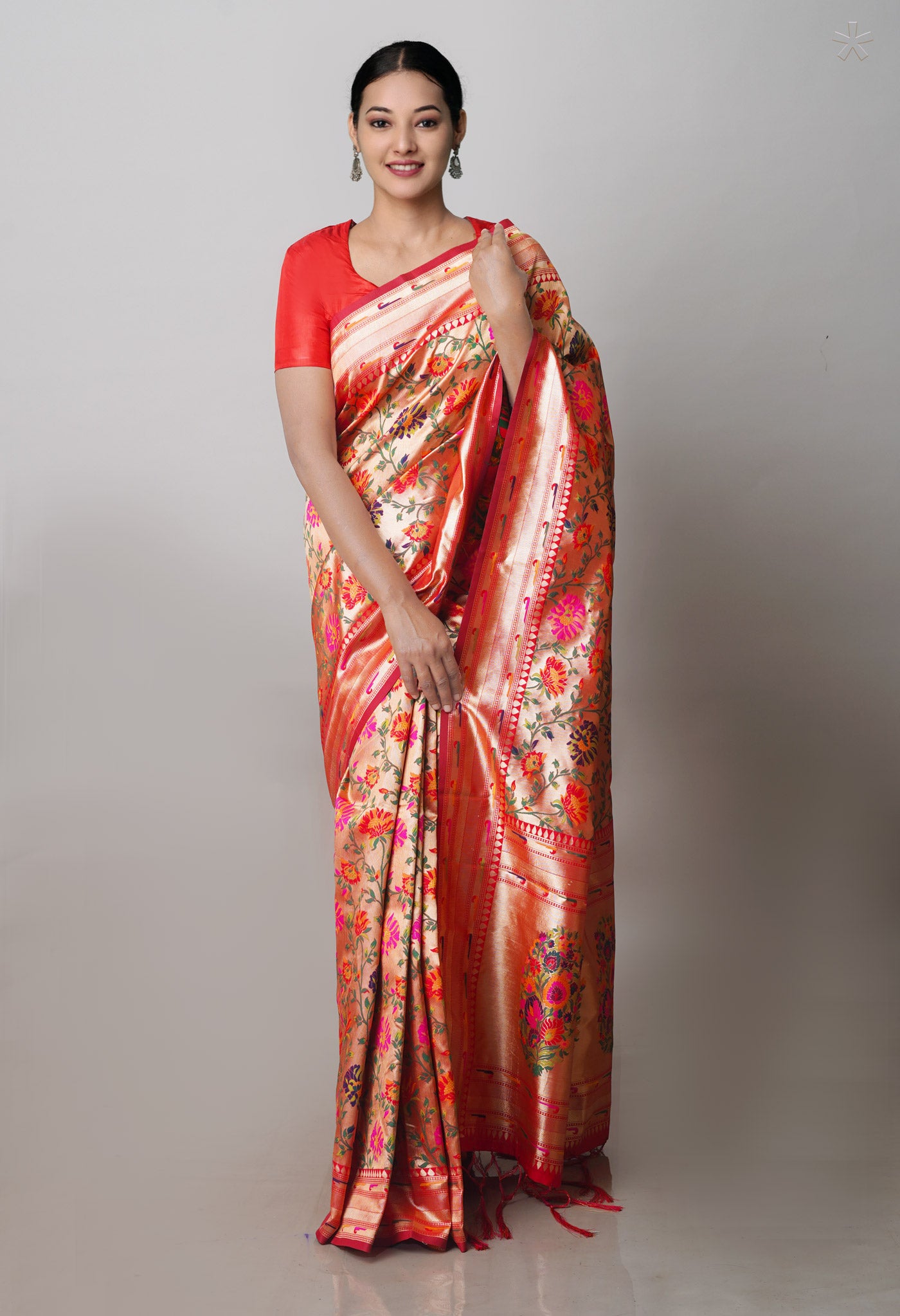 Gold  Banarasi Silk Saree-UNM71377