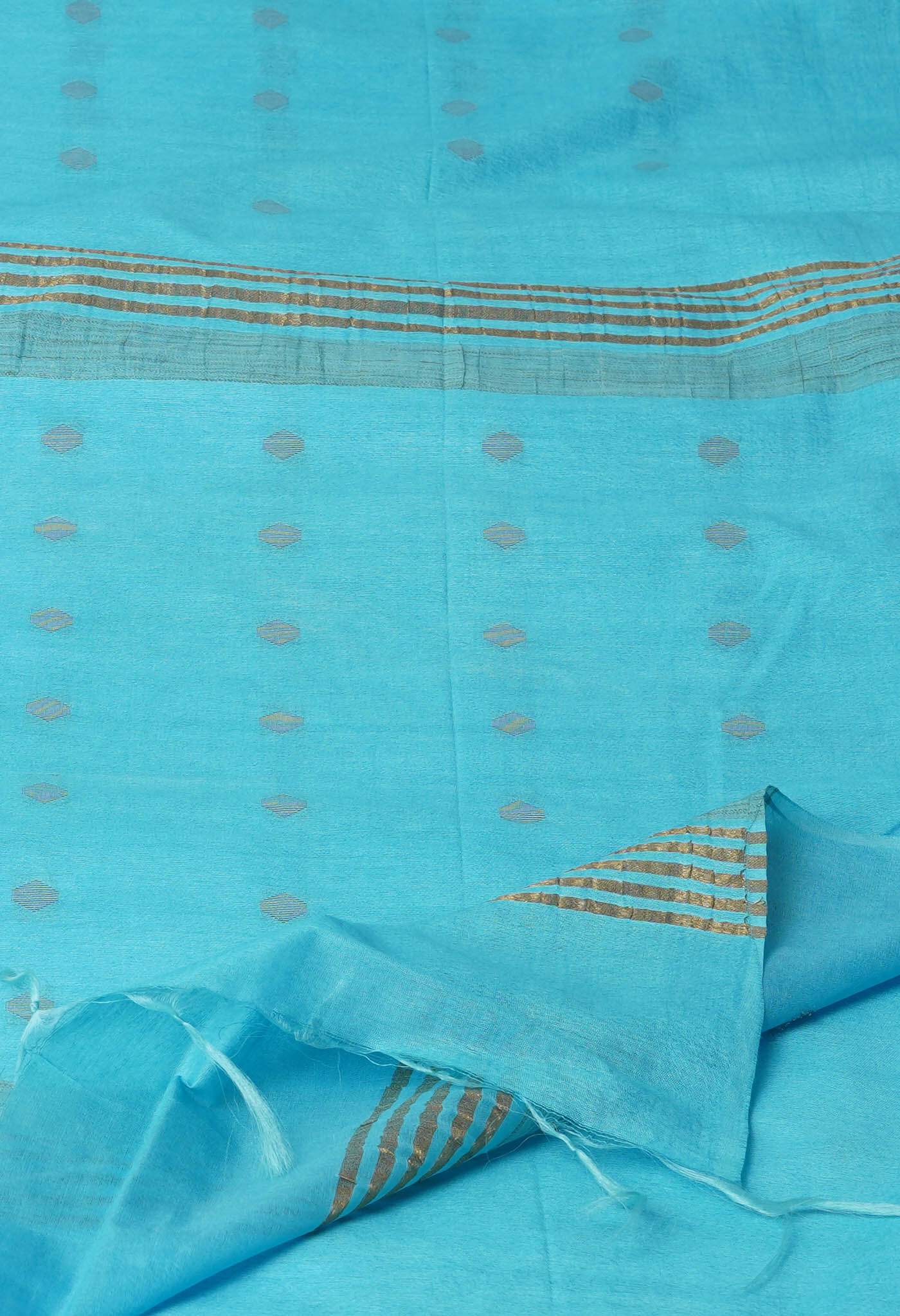 Sky Blue  Chanderi Sico Saree-UNM71669